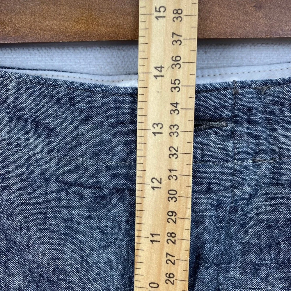 Levis Mens 40 Blue Heathered Grey Linen‎ Cotton Blend Flat Front Shorts Bermuda
